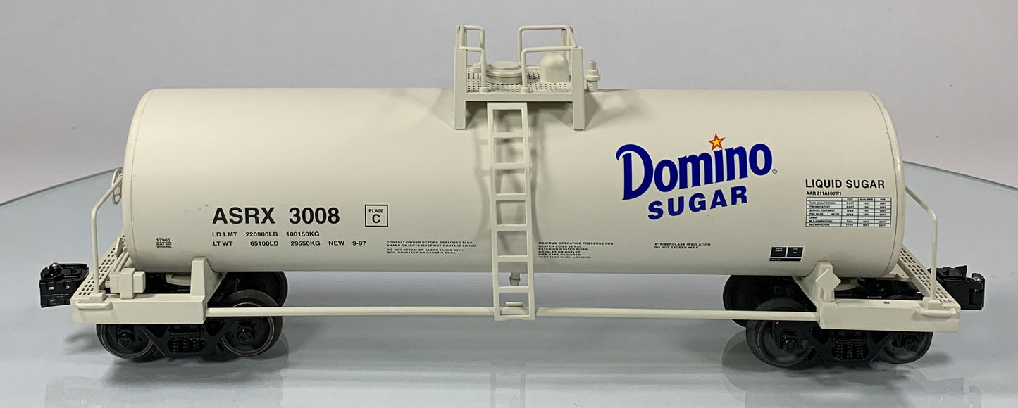 LIONEL • O GAUGE • 2007 Domino Sugar Tank Car 6-17962 • NEW OLD STOCK
