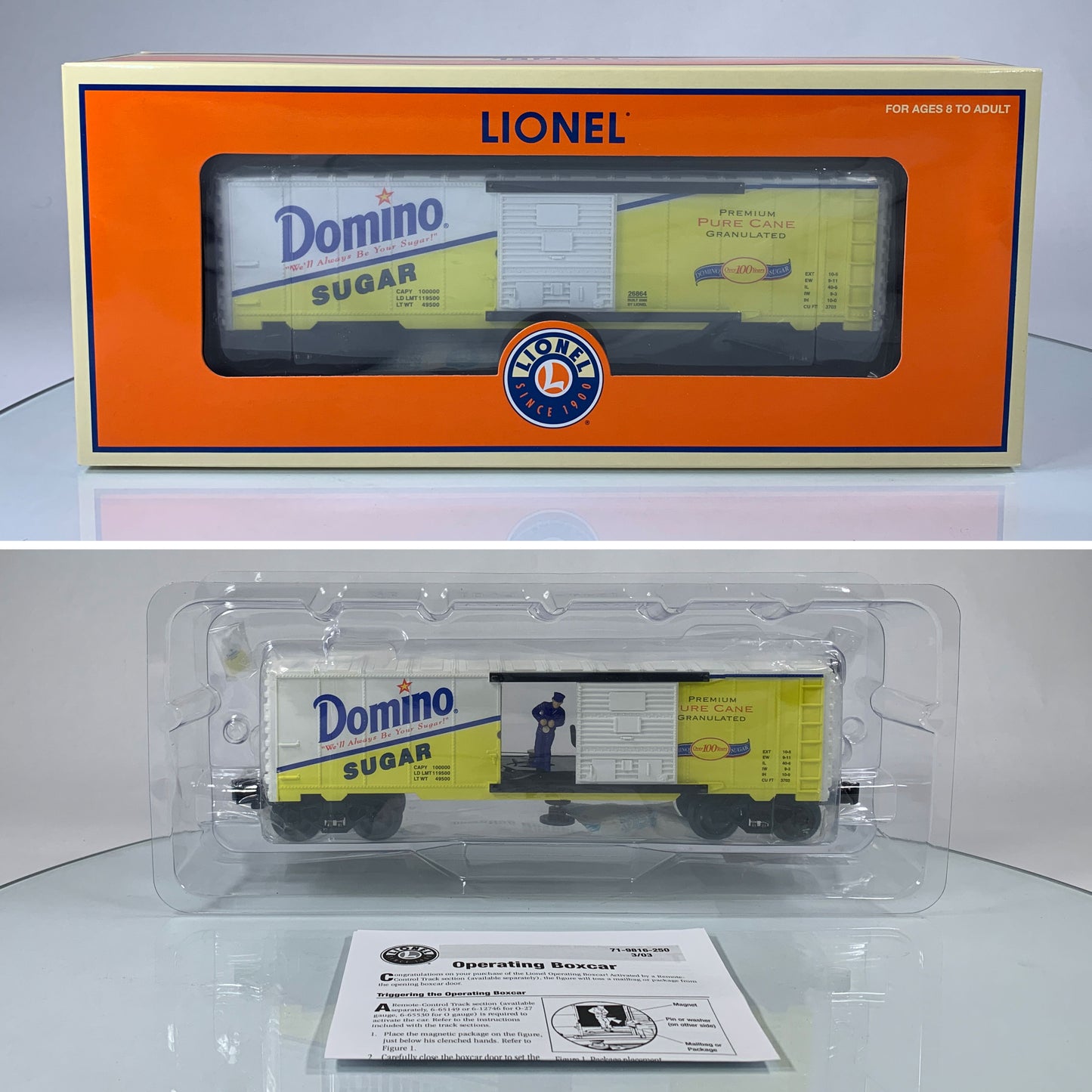 LIONEL • O GAUGE • 2006 Domino Sugar Operating Boxcar 6-26864 • NEW OLD STOCK