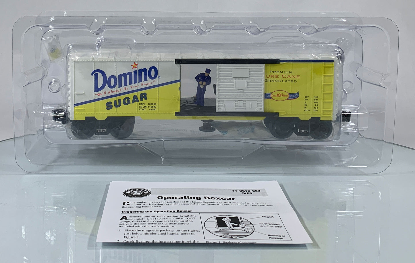 LIONEL • O GAUGE • 2006 Domino Sugar Operating Boxcar 6-26864 • NEW OLD STOCK