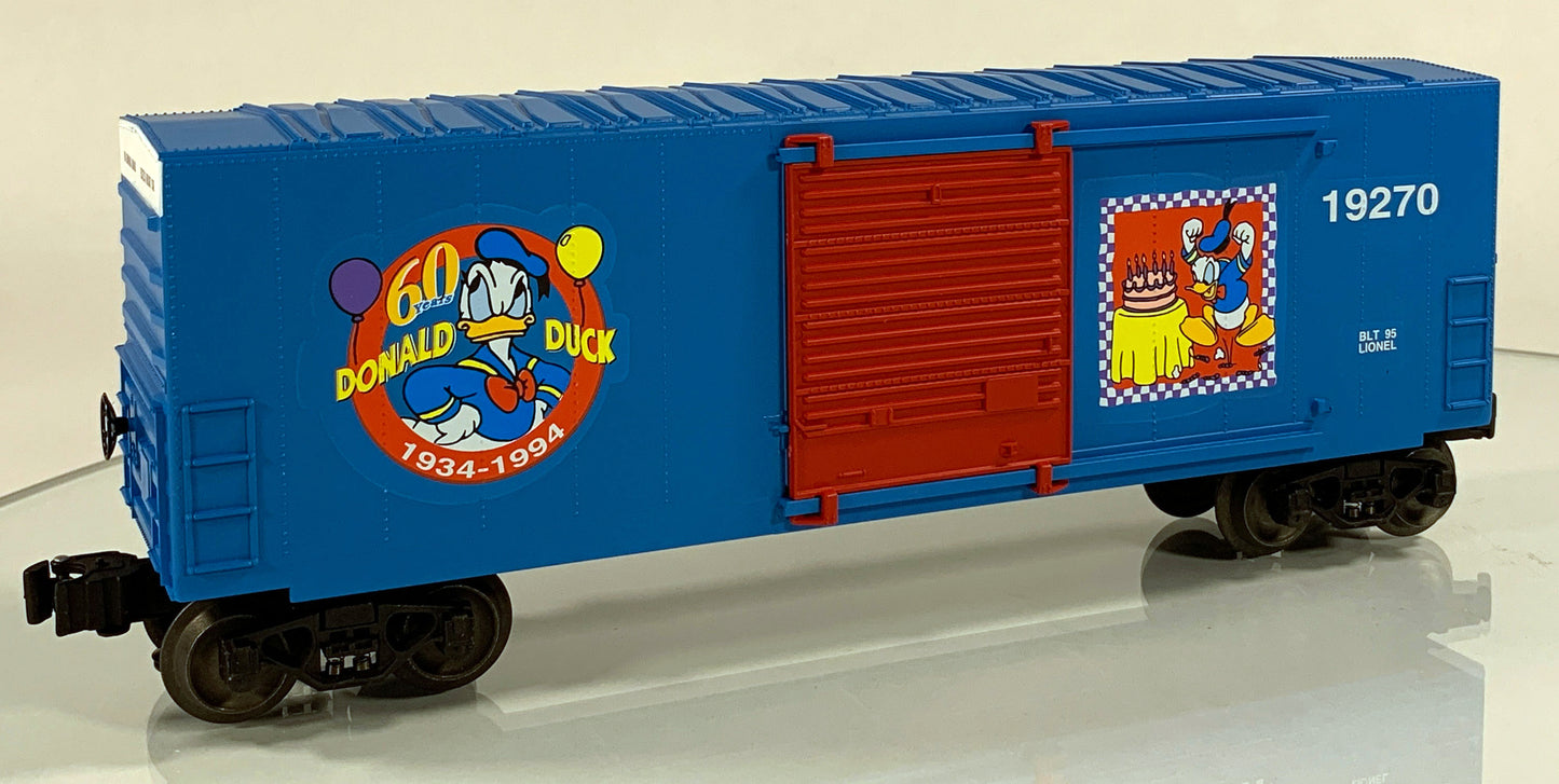 LIONEL • O GAUGE • 1995 Donald Duck 60th Birthday Box Car 6-19270 • NEW OLD STOCK
