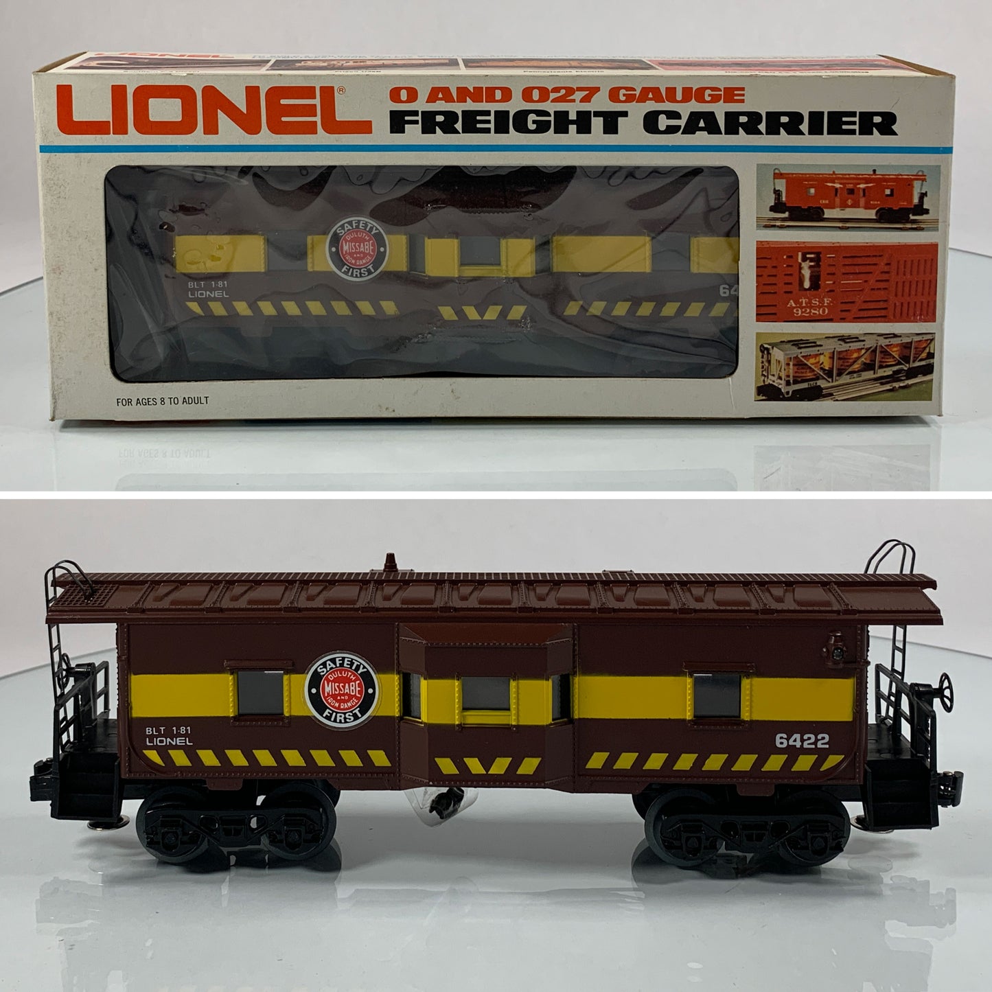 LIONEL • O GAUGE • 1981 Duluth Missabe Bay Window Caboose 6-6422 • NEW OLD STOCK