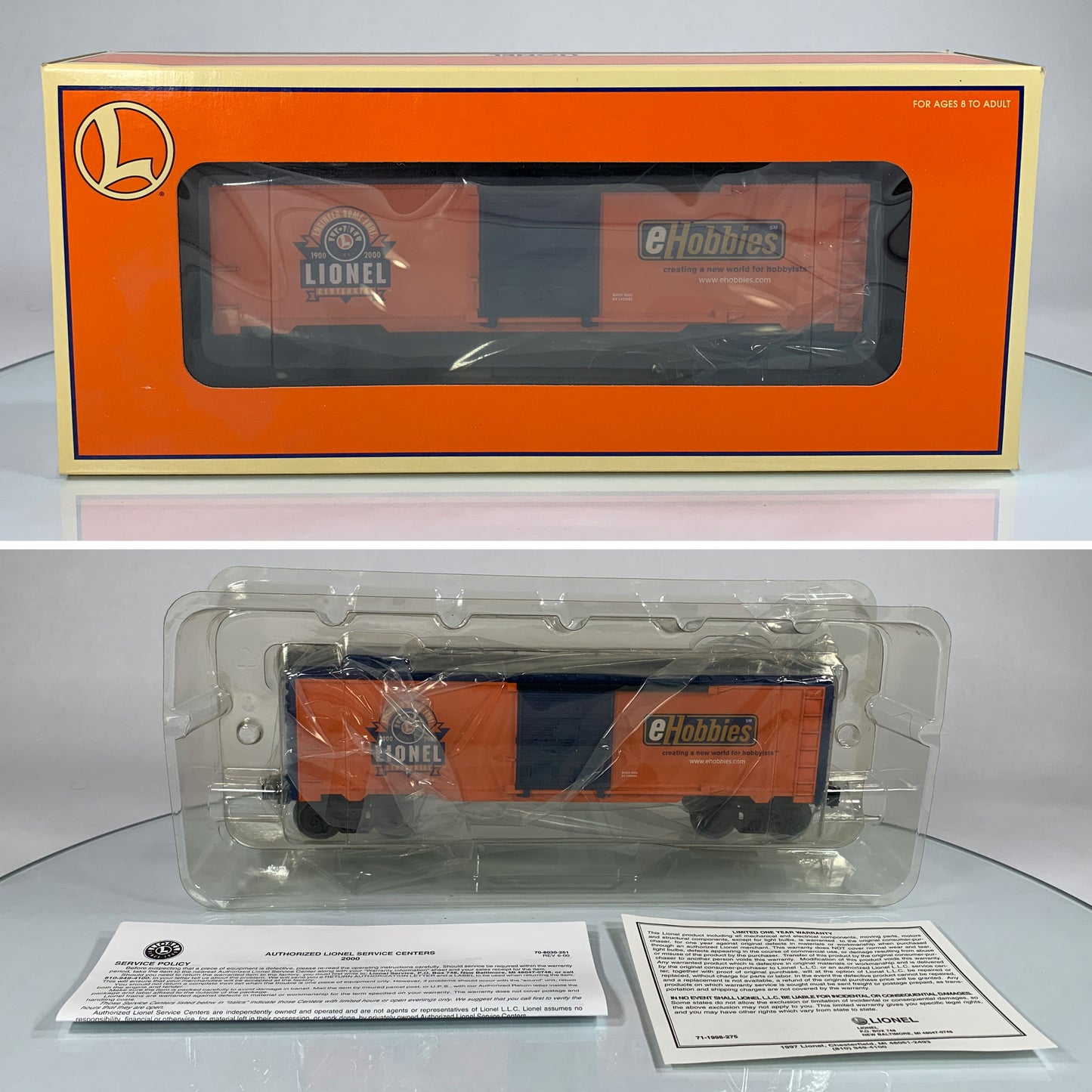 LIONEL • O GAUGE • Limited Edition 2000 eHobbies Boxcar 6-36226 • NEW OLD STOCK