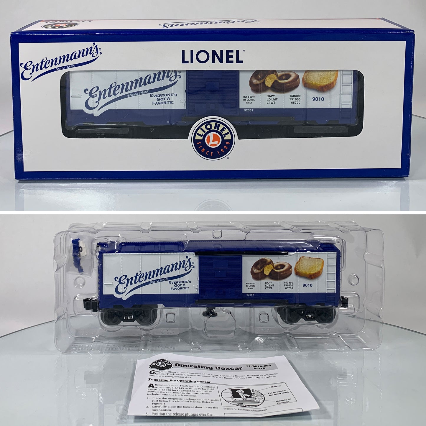 LIONEL • O GAUGE • 2010 Entenmann’s Operating Boxcar 6-52557 • NEW OLD STOCK