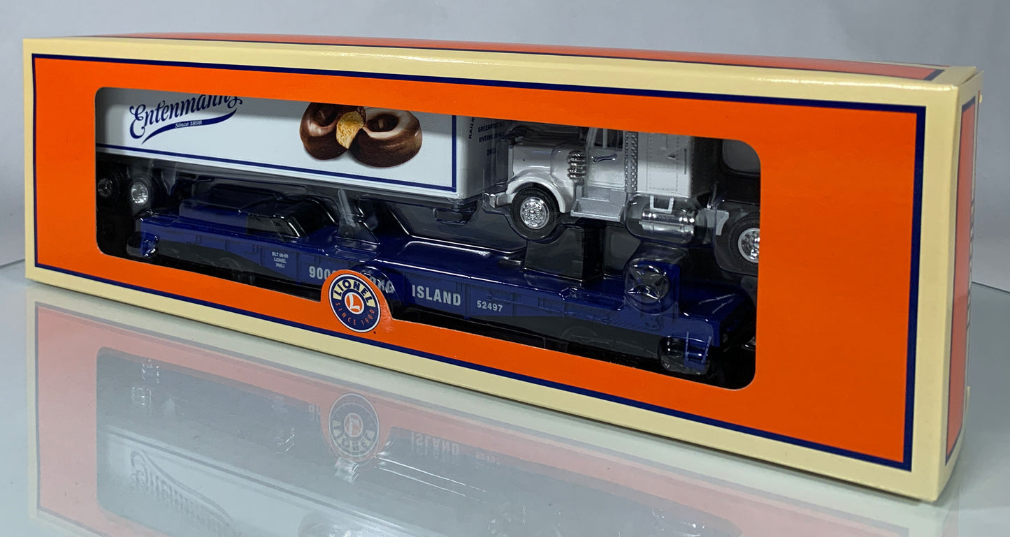 LIONEL • O GAUGE • 2009 Railroad Museum of Long Island Entenmann’s Trailer Flatcar 6-52497 • NEW OLD STOCK