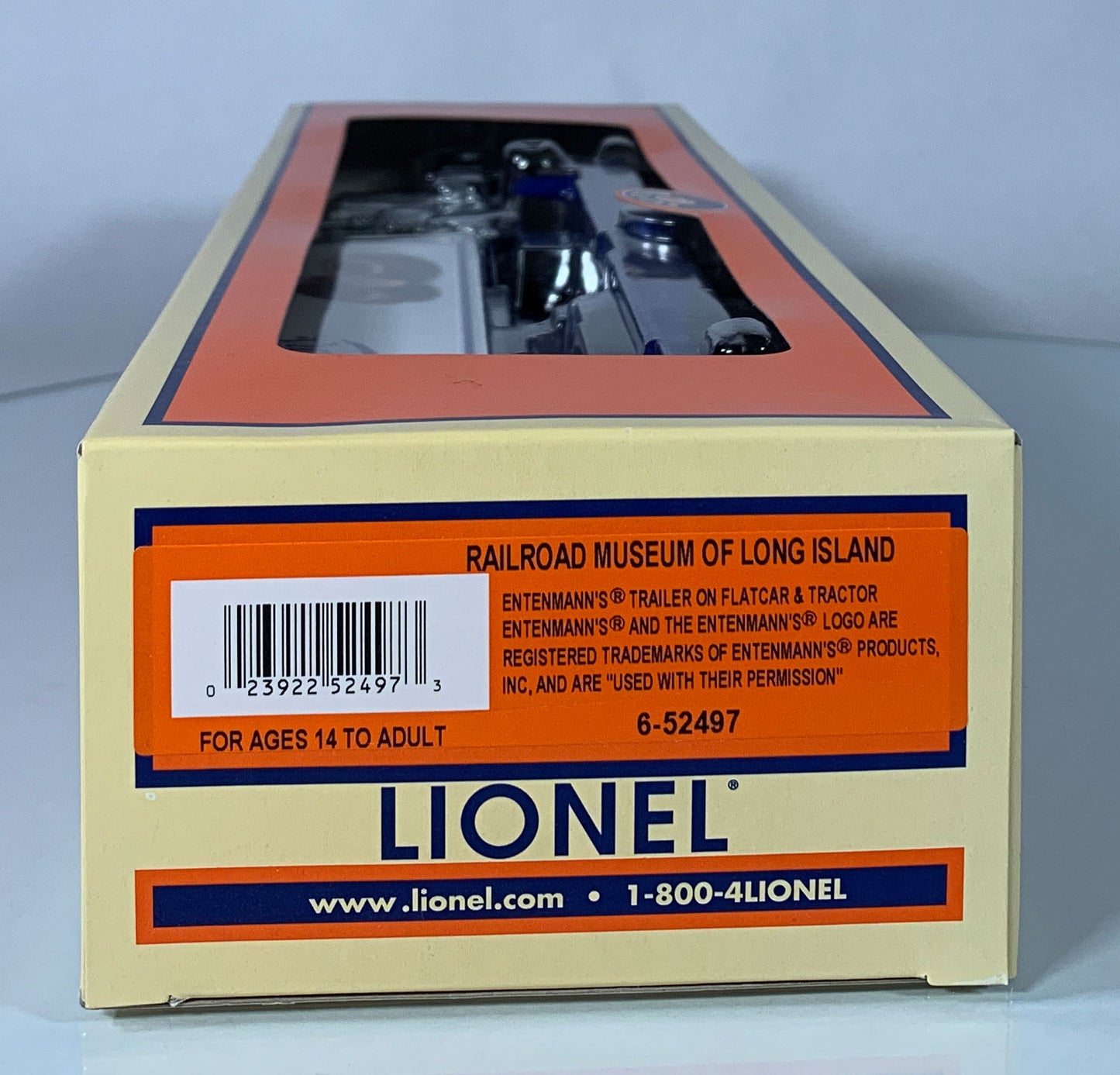 LIONEL • O GAUGE • 2009 Railroad Museum of Long Island Entenmann’s Trailer Flatcar 6-52497 • NEW OLD STOCK