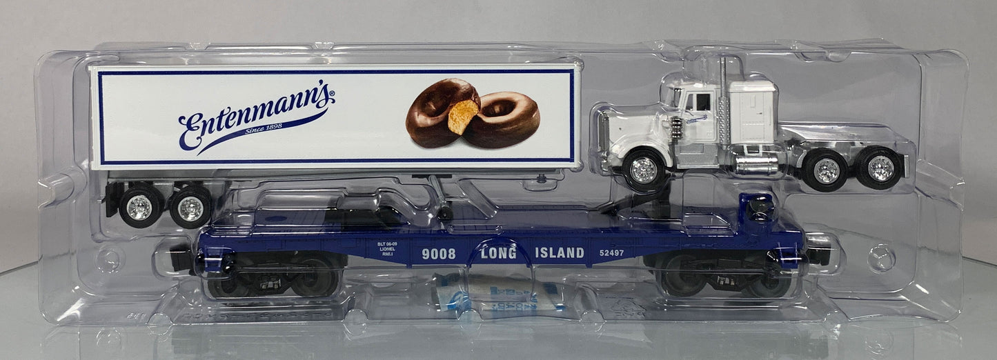 LIONEL • O GAUGE • 2009 Railroad Museum of Long Island Entenmann’s Trailer Flatcar 6-52497 • NEW OLD STOCK