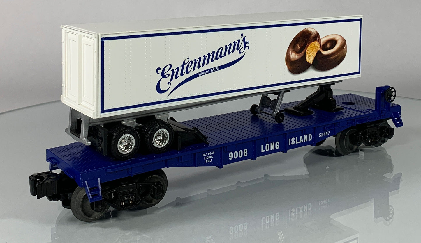 LIONEL • O GAUGE • 2009 Railroad Museum of Long Island Entenmann’s Trailer Flatcar 6-52497 • NEW OLD STOCK