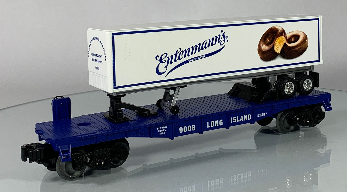 LIONEL • O GAUGE • 2009 Railroad Museum of Long Island Entenmann’s Trailer Flatcar 6-52497 • NEW OLD STOCK