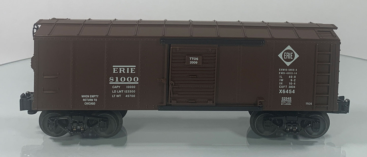 LIONEL • O GAUGE • TTOS 2009 Erie Boxcar 6-52545 • NEW OLD STOCK