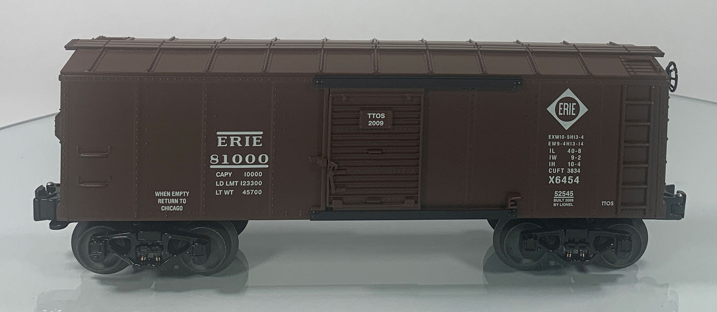 LIONEL • O GAUGE • TTOS 2009 Erie Boxcar 6-52545 • NEW OLD STOCK