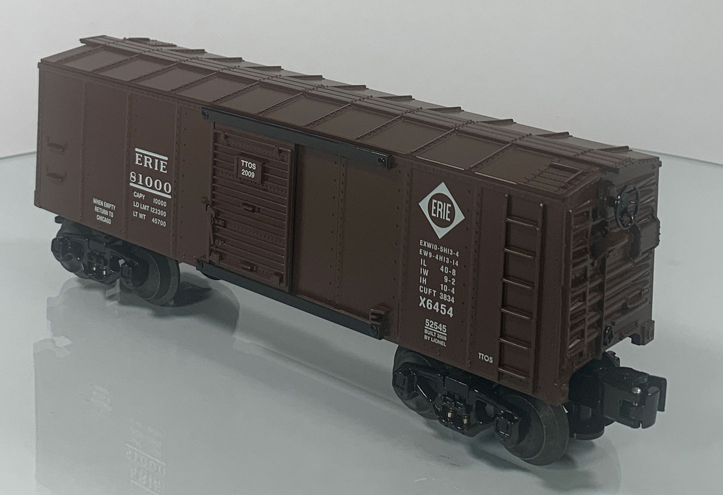 LIONEL • O GAUGE • TTOS 2009 Erie Boxcar 6-52545 • NEW OLD STOCK