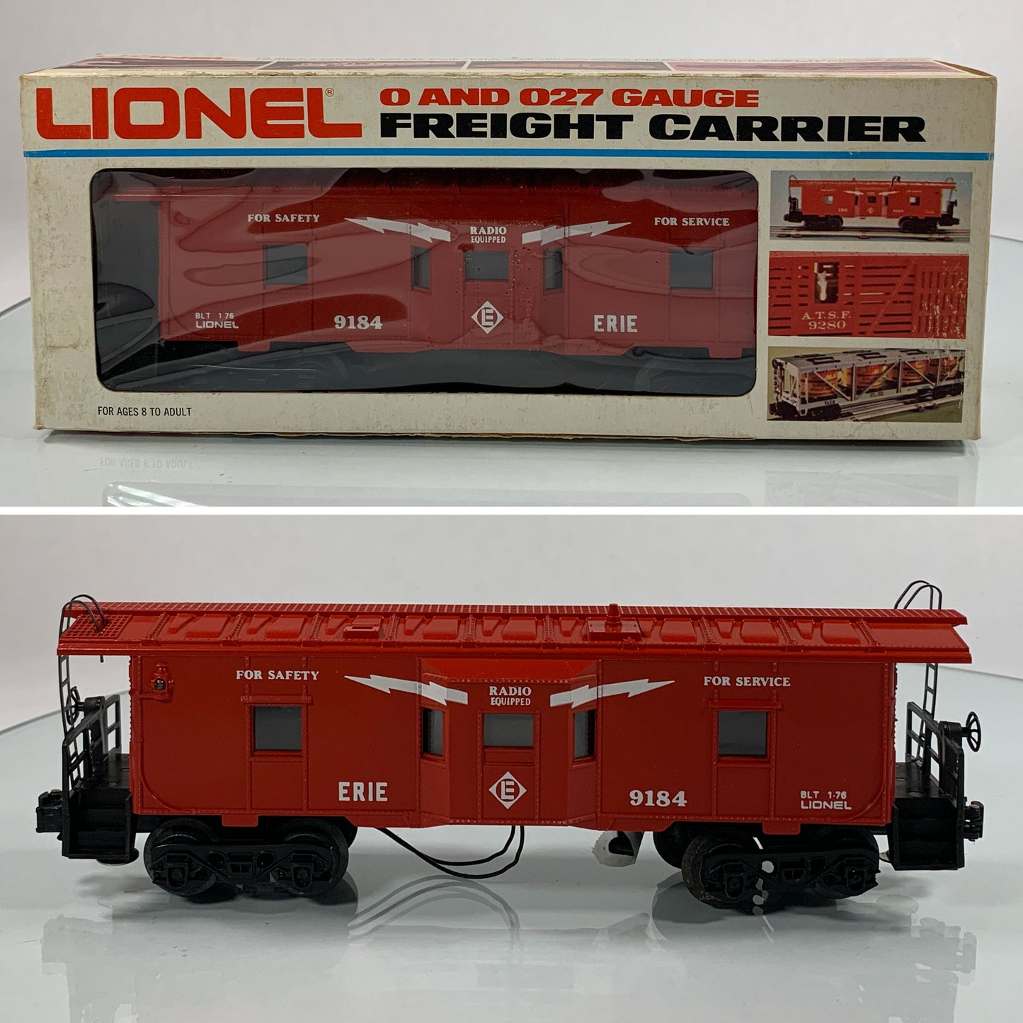 LIONEL • O GAUGE • 1976 Erie Bay Window Caboose 6-9184 • NEW OLD STOCK