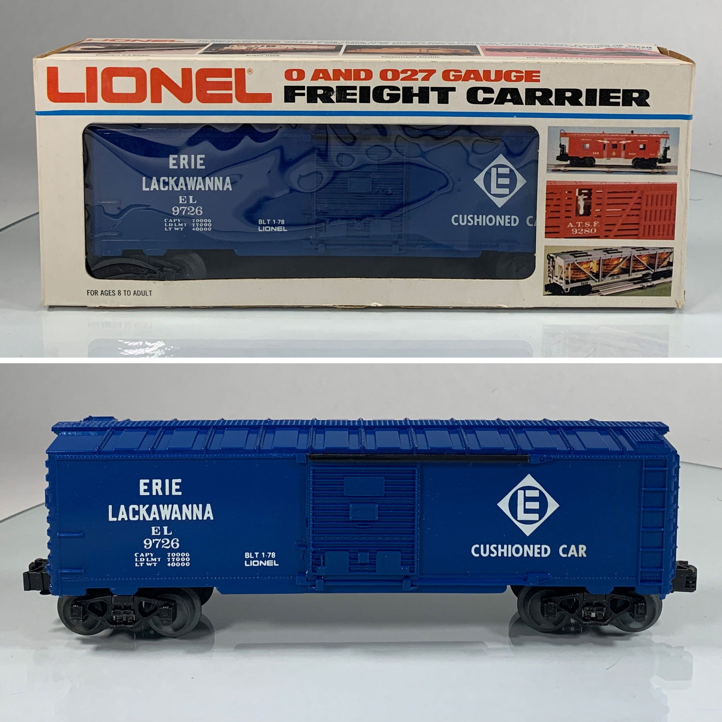 LIONEL • O GAUGE • 1978 Erie Lackawanna Boxcar 6-9726 • EX COND