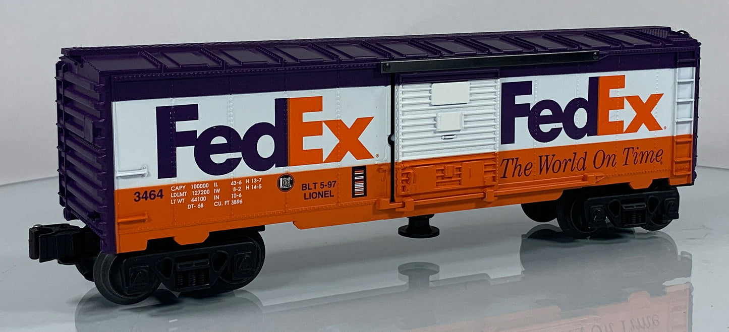 LIONEL • O GAUGE • 1997 3464x Fed Ex Animated Boxcar 6-19835 • NEW OLD STOCK