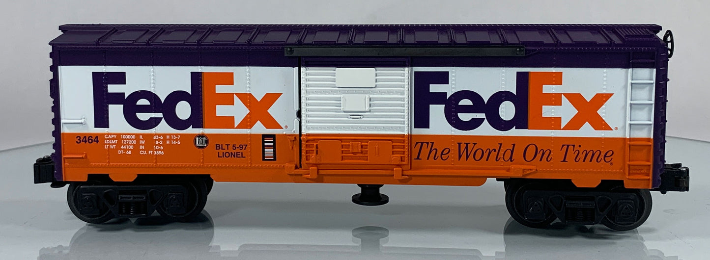 LIONEL • O GAUGE • 1997 3464x Fed Ex Animated Boxcar 6-19835 • NEW OLD STOCK