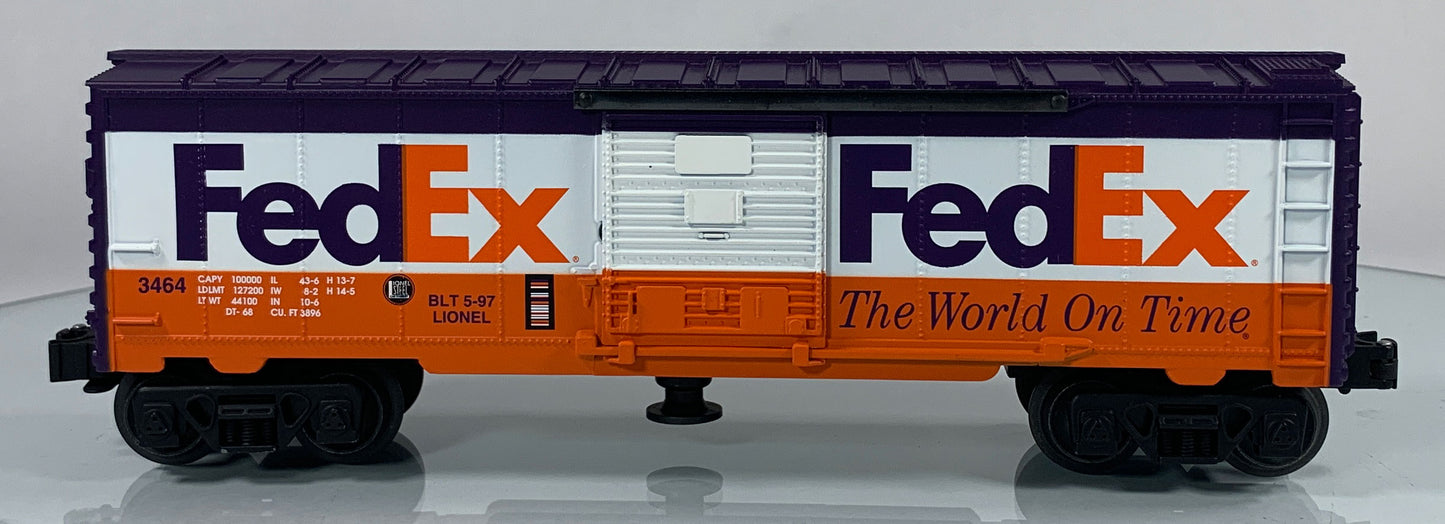 LIONEL • O GAUGE • 1997 3464x Fed Ex Animated Boxcar 6-19835 • NEW OLD STOCK