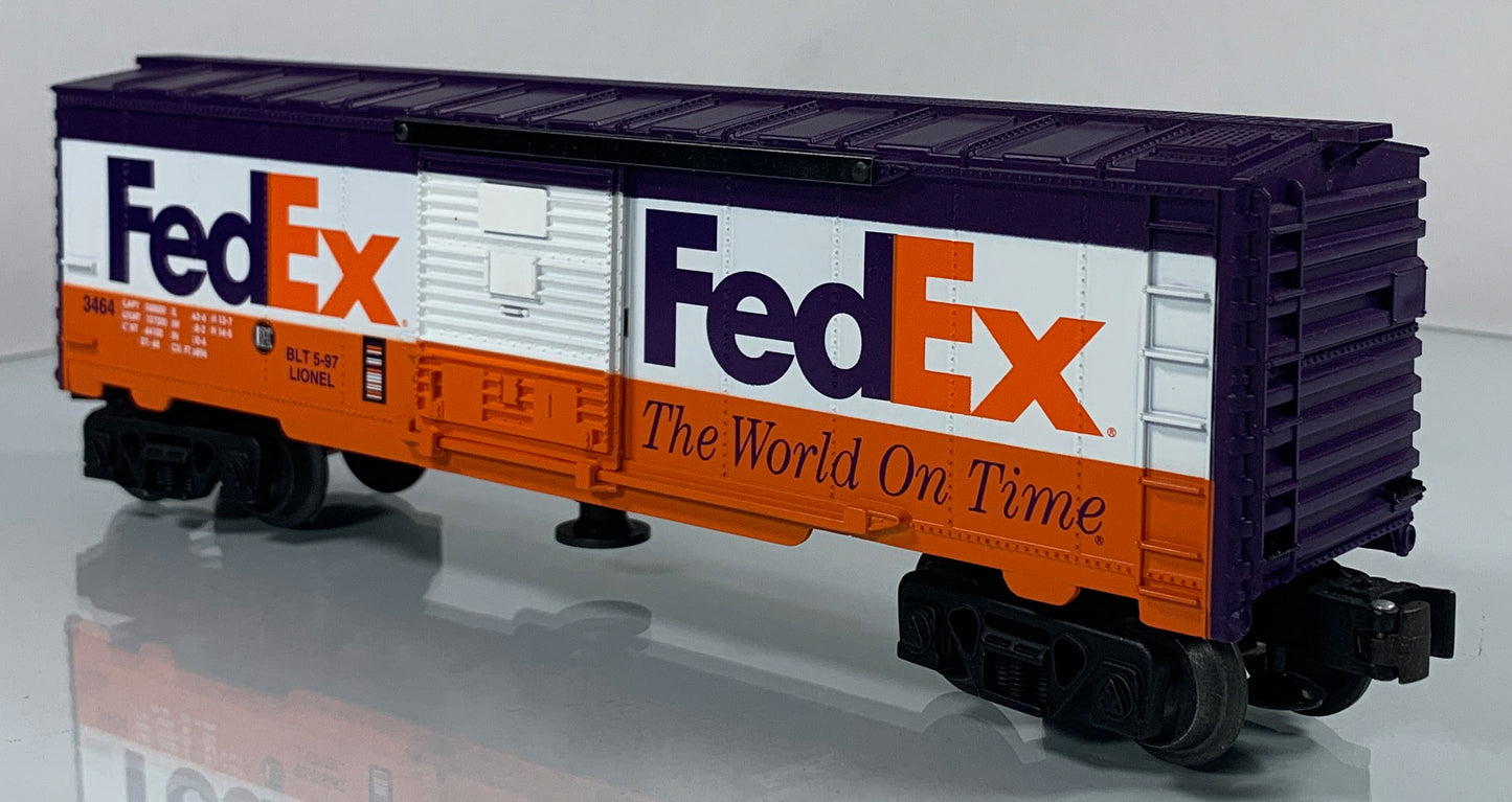 LIONEL • O GAUGE • 1997 3464x Fed Ex Animated Boxcar 6-19835 • NEW OLD STOCK