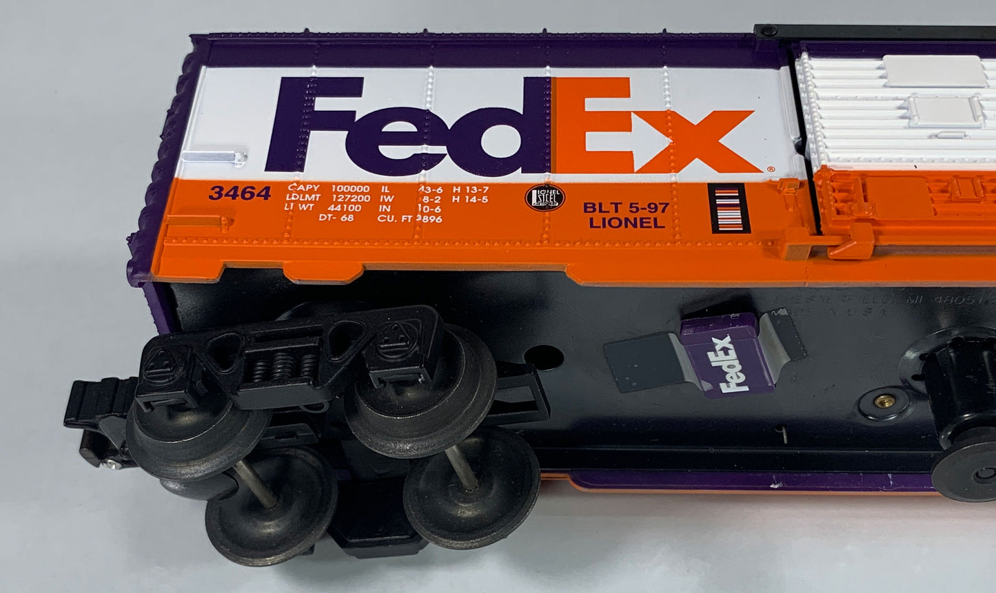 LIONEL • O GAUGE • 1997 3464x Fed Ex Animated Boxcar 6-19835 • NEW OLD STOCK
