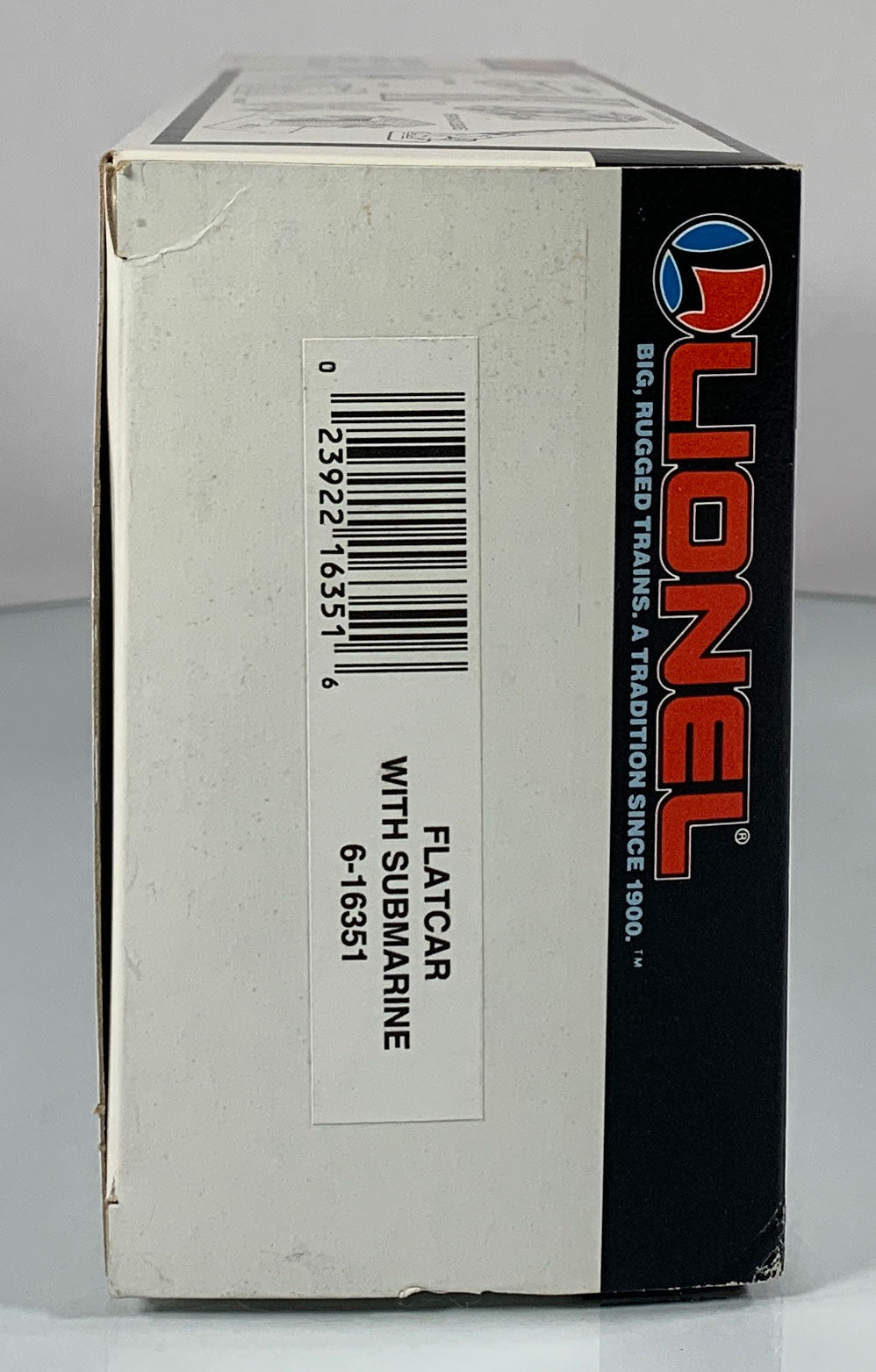LIONEL • O GAUGE • 1992 Flatcar w United States Navy Submarine Car 6-16351 • NEW OLD STOCK