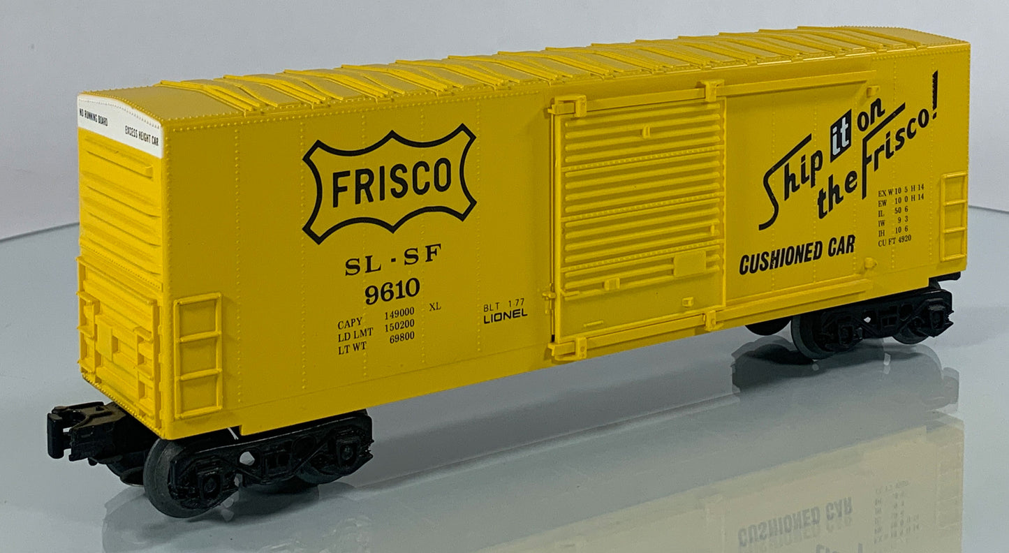 LIONEL • O GAUGE • 1977 Frisco Hi-Cube Boxcar 6-9610 • NEW OLD STOCK