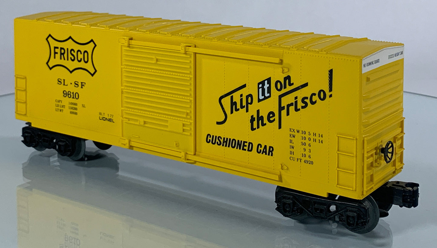 LIONEL • O GAUGE • 1977 Frisco Hi-Cube Boxcar 6-9610 • NEW OLD STOCK