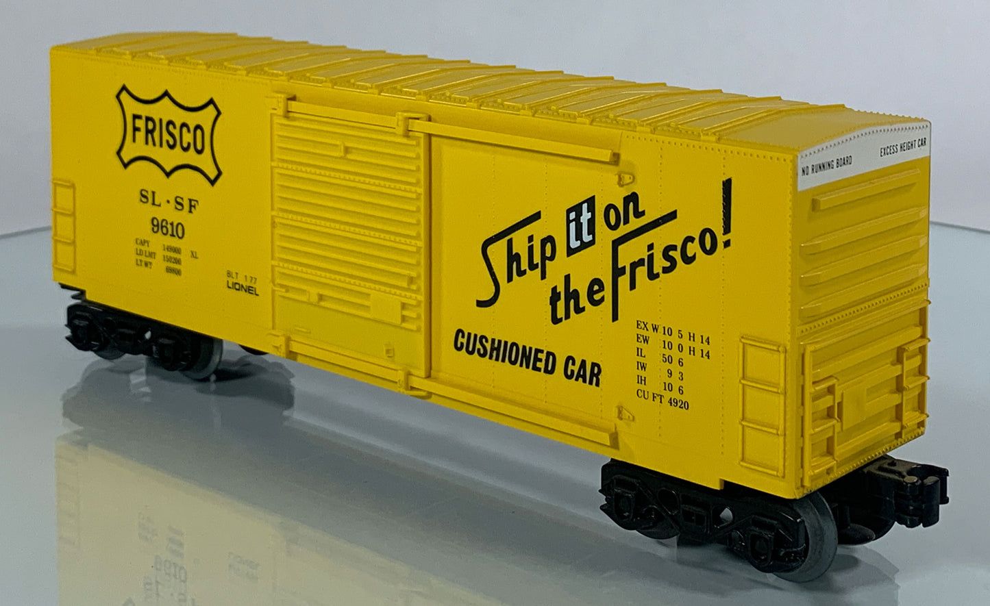 LIONEL • O GAUGE • 1977 Frisco Hi-Cube Boxcar 6-9610 • NEW OLD STOCK