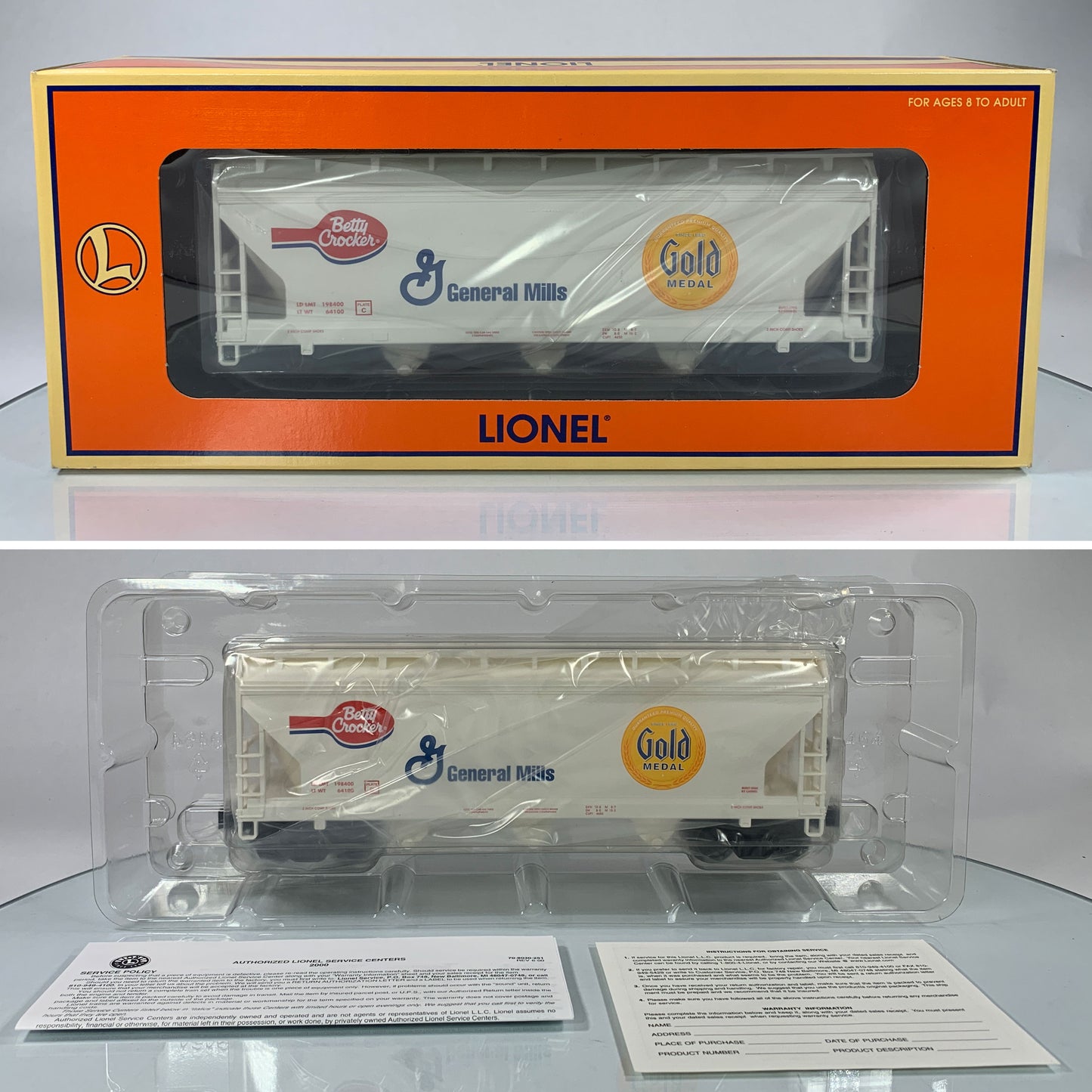 LIONEL • STD O GAUGE • 2000 Gold Medal Betty Crocker General Mills Hopper 6-17170 • NEW OLD STOCK