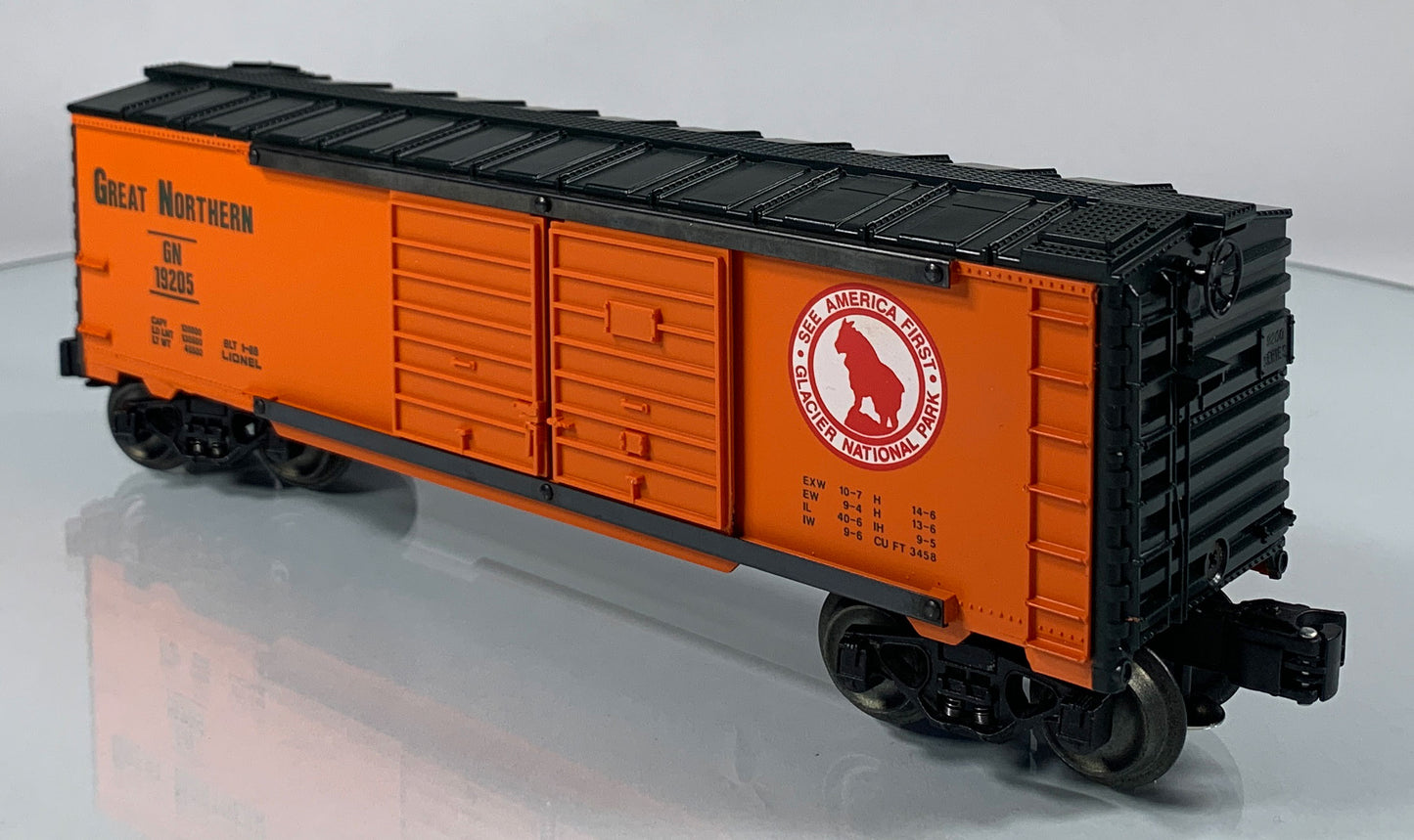 LIONEL • O GAUGE • 1988 Great Northern Double Door Boxcar 6-19205 • EX COND