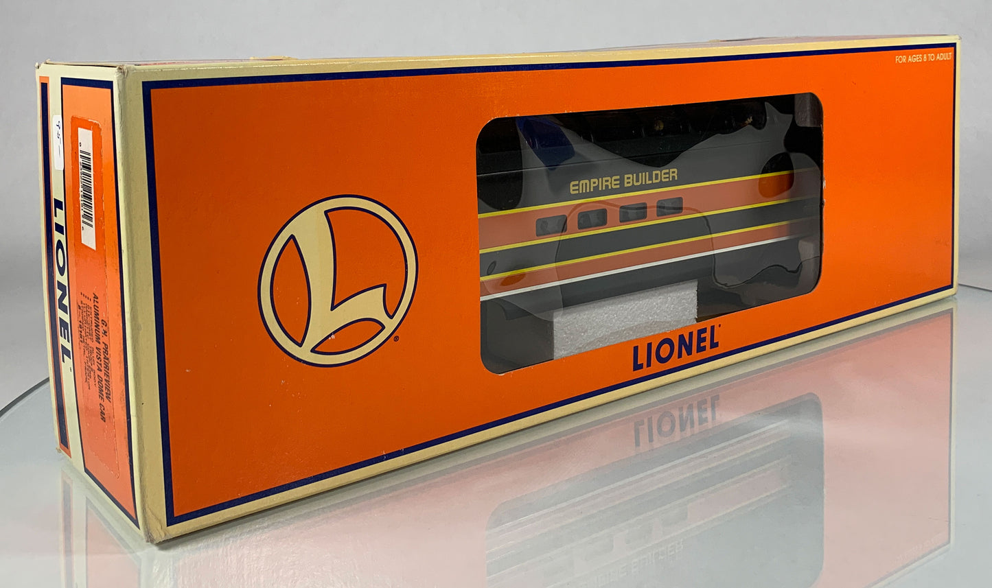 LIONEL • O GAUGE • 1998 Great Northern Prairieview Aluminum Vista Dome Car 6-19181 • NEW OLD STOCK