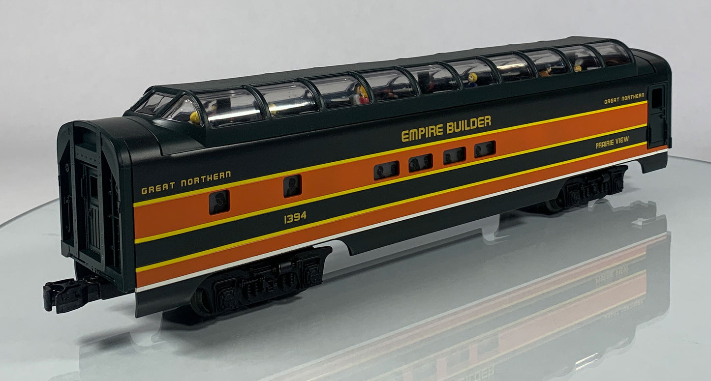 LIONEL • O GAUGE • 1998 Great Northern Prairieview Aluminum Vista Dome Car 6-19181 • NEW OLD STOCK