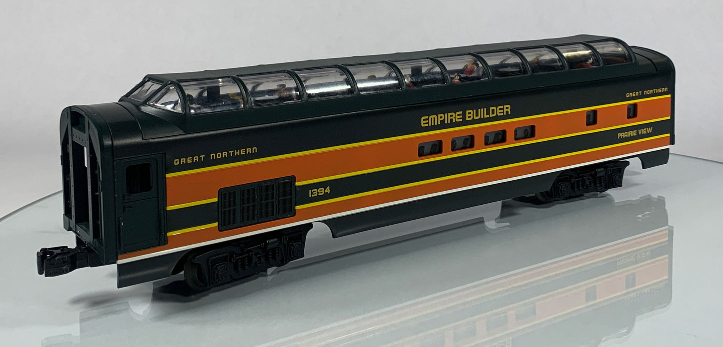 LIONEL • O GAUGE • 1998 Great Northern Prairieview Aluminum Vista Dome Car 6-19181 • NEW OLD STOCK