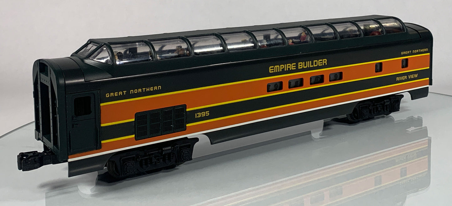 LIONEL • O GAUGE • 1998 Great Northern Riverview Aluminum Vista Dome Car 6-19182 • NEW OLD STOCK