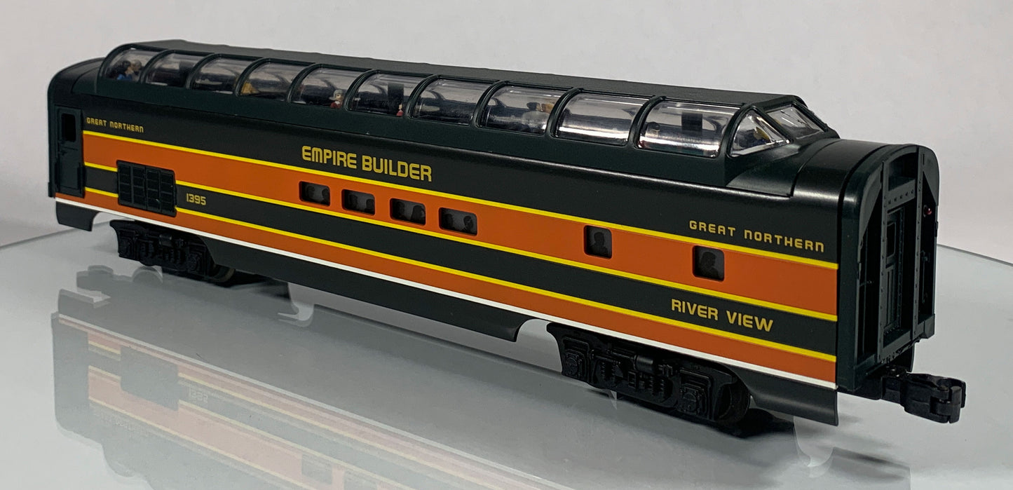LIONEL • O GAUGE • 1998 Great Northern Riverview Aluminum Vista Dome Car 6-19182 • NEW OLD STOCK