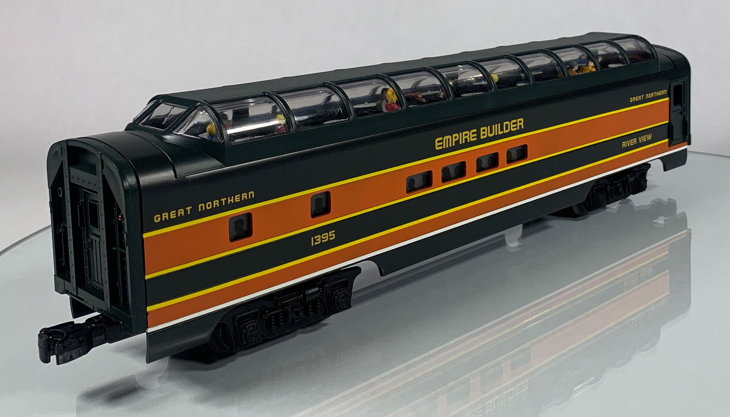 LIONEL • O GAUGE • 1998 Great Northern Riverview Aluminum Vista Dome Car 6-19182 • NEW OLD STOCK