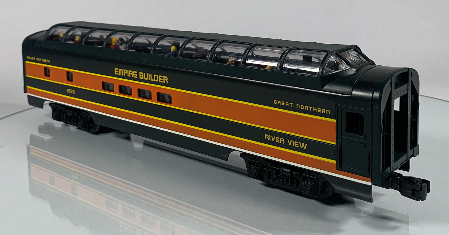 LIONEL • O GAUGE • 1998 Great Northern Riverview Aluminum Vista Dome Car 6-19182 • NEW OLD STOCK