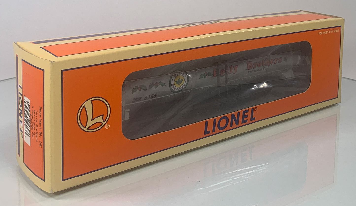 LIONEL • O GAUGE • 1998 Department 56 Holly Brothers Petroleum 3 Dome Tank Car 6-52157 • NEW OLD STOCK