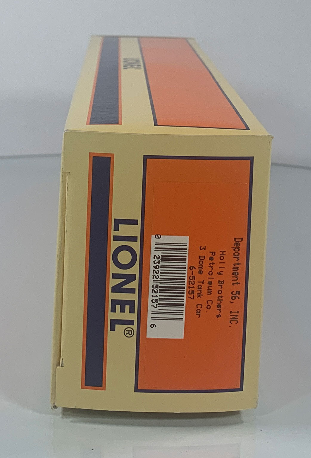 LIONEL • O GAUGE • 1998 Department 56 Holly Brothers Petroleum 3 Dome Tank Car 6-52157 • NEW OLD STOCK