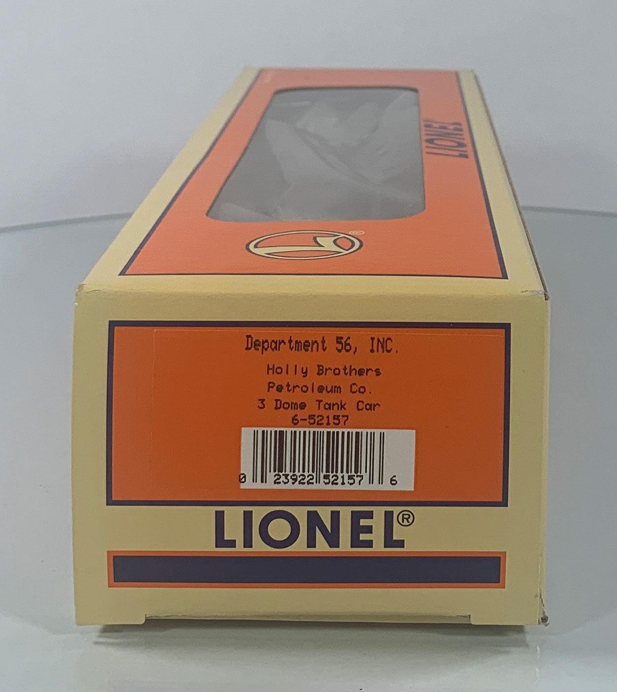 LIONEL • O GAUGE • 1998 Department 56 Holly Brothers Petroleum 3 Dome Tank Car 6-52157 • NEW OLD STOCK