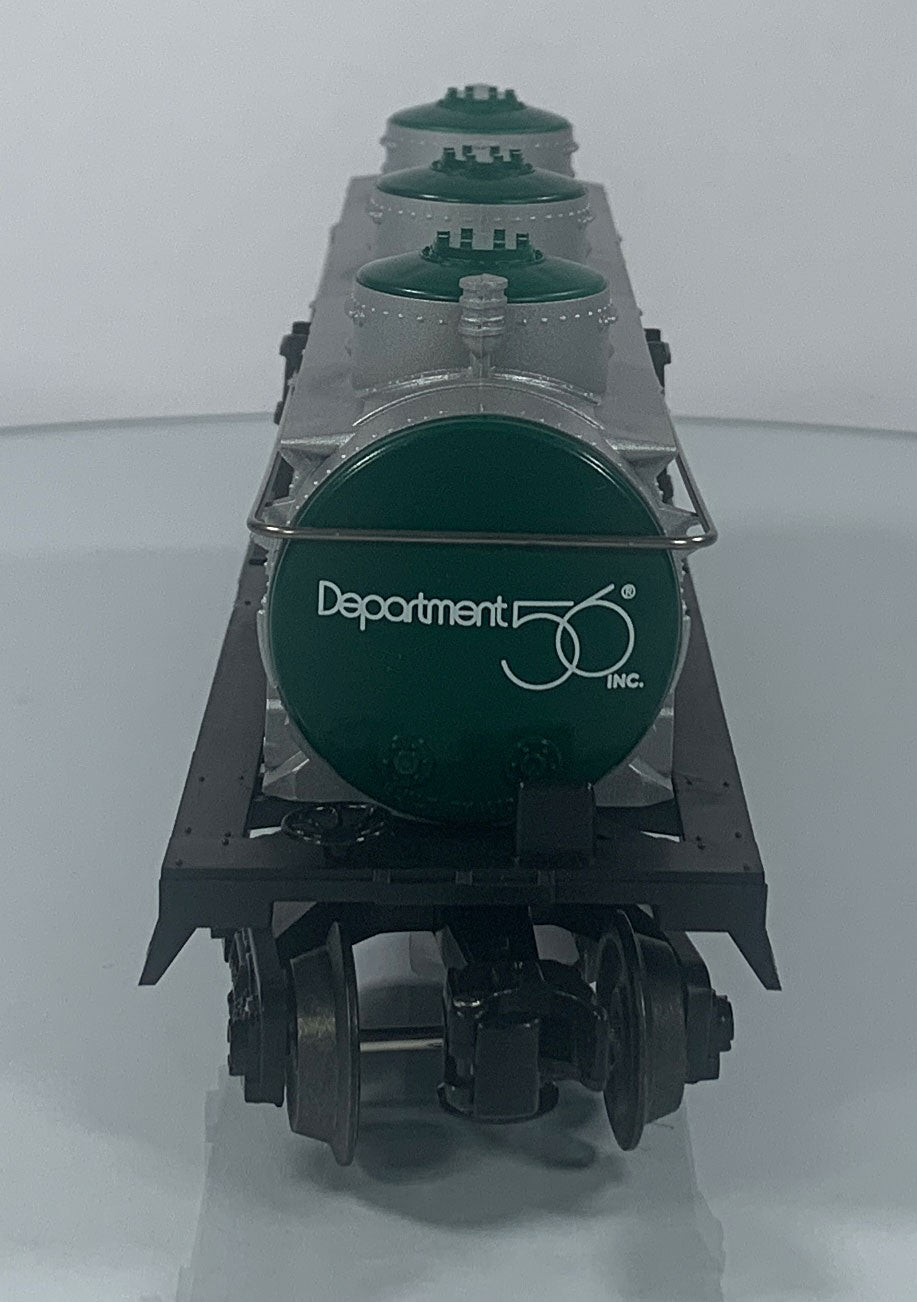 LIONEL • O GAUGE • 1998 Department 56 Holly Brothers Petroleum 3 Dome Tank Car 6-52157 • NEW OLD STOCK