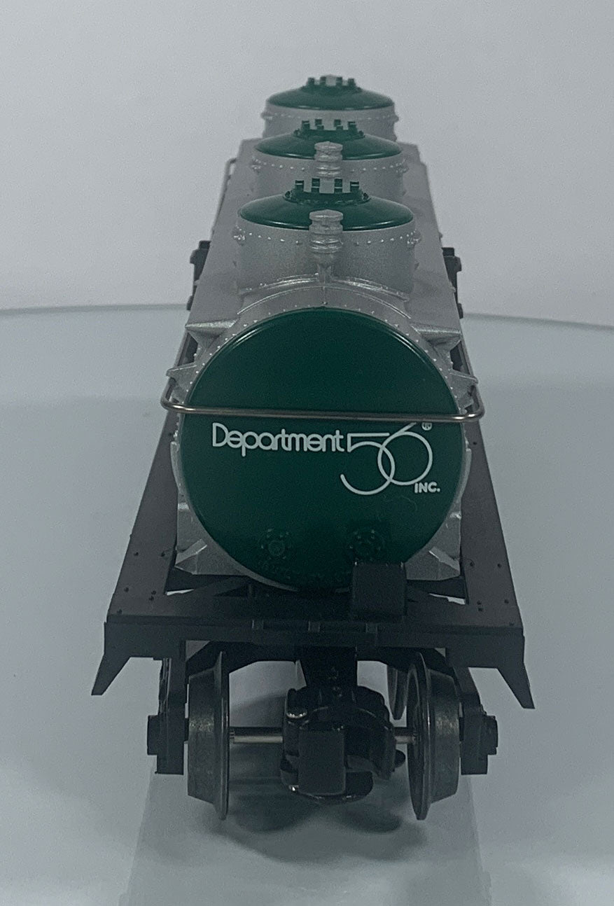 LIONEL • O GAUGE • 1998 Department 56 Holly Brothers Petroleum 3 Dome Tank Car 6-52157 • NEW OLD STOCK
