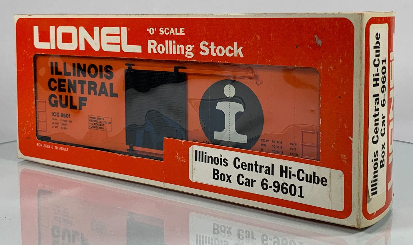 LIONEL • O GAUGE • 1976 Illinois Central Hi-Cube Boxcar 6-9601 • EX COND • LNOS