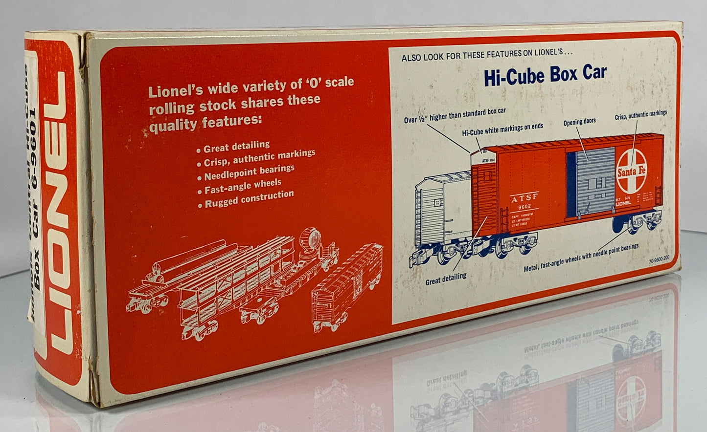 LIONEL • O GAUGE • 1976 Illinois Central Hi-Cube Boxcar 6-9601 • EX COND • LNOS