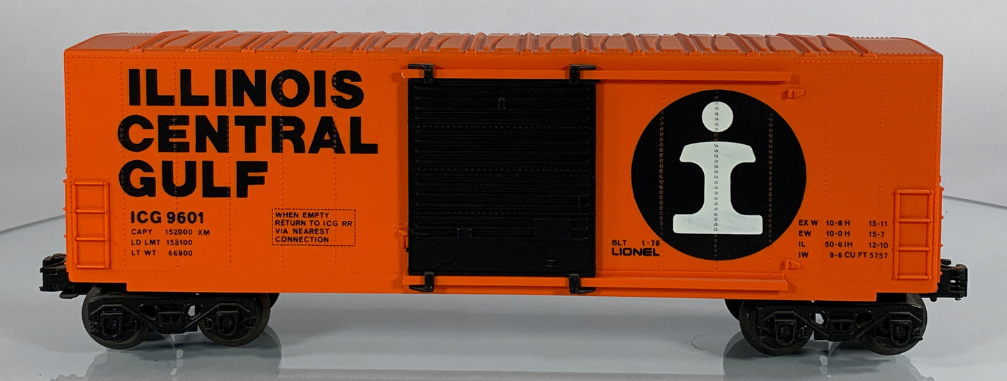 LIONEL • O GAUGE • 1976 Illinois Central Hi-Cube Boxcar 6-9601 • EX COND • LNOS