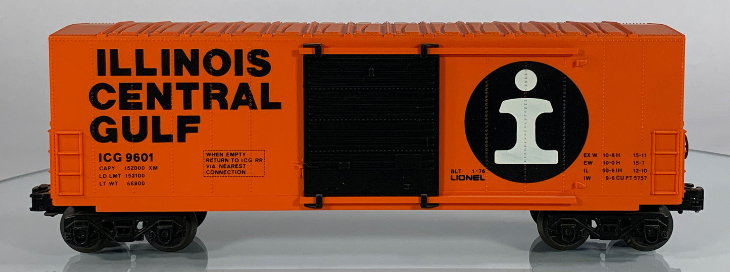 LIONEL • O GAUGE • 1976 Illinois Central Hi-Cube Boxcar 6-9601 • EX COND • LNOS