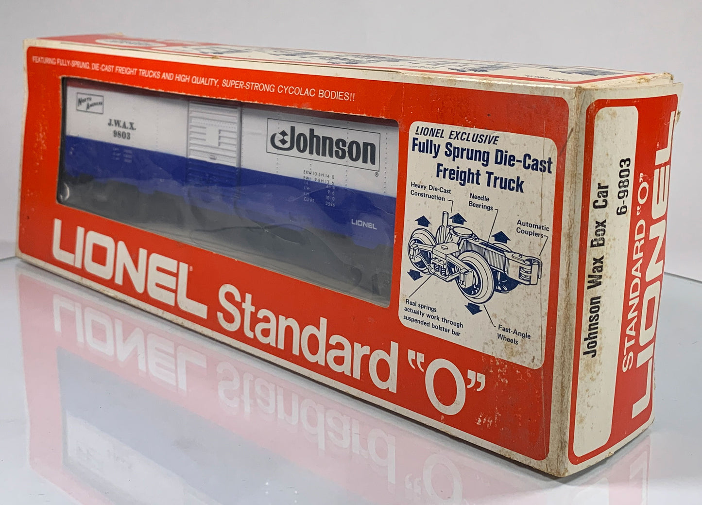 LIONEL • STD O GAUGE • 1973 Johnson Wax Boxcar 6-9803 • EX COND