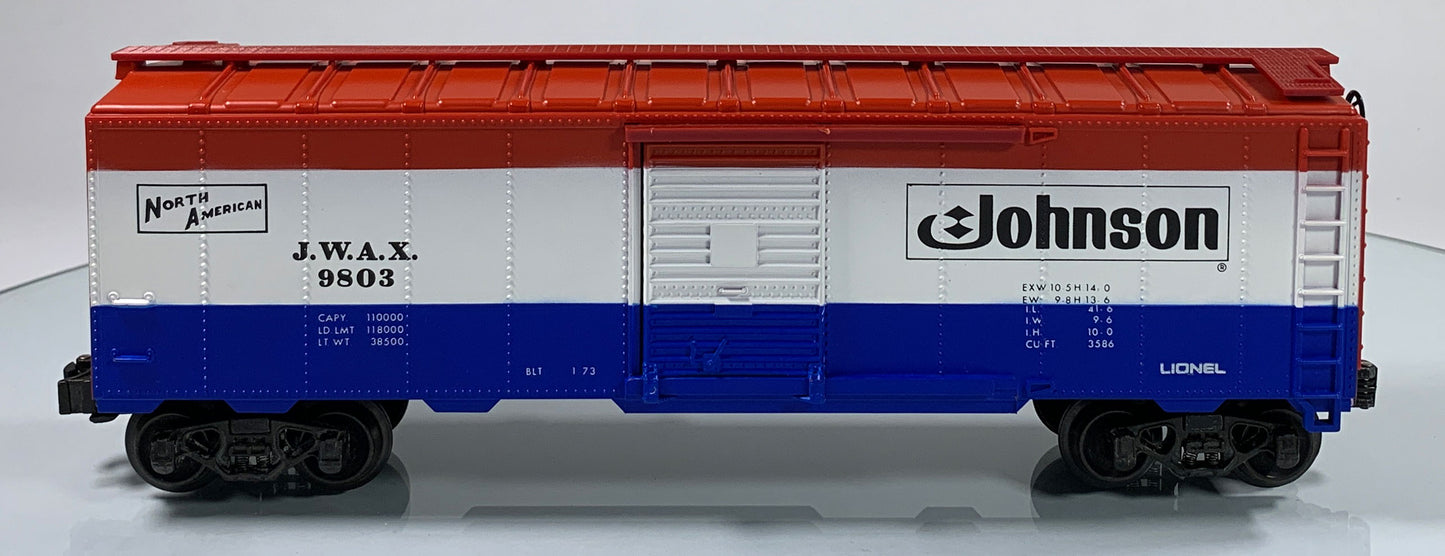LIONEL • STD O GAUGE • 1973 Johnson Wax Boxcar 6-9803 • EX COND