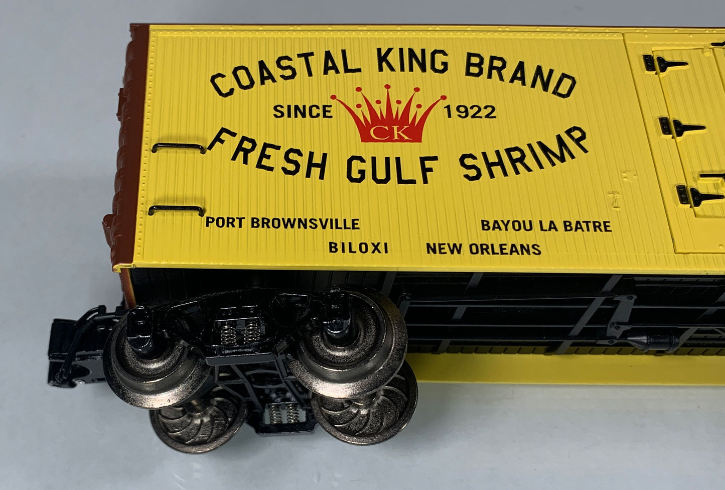 K-LINE • O GAUGE • 2006 Coastal King Brand Shrimp Reefer 6-22314 • NEW OLD STOCK