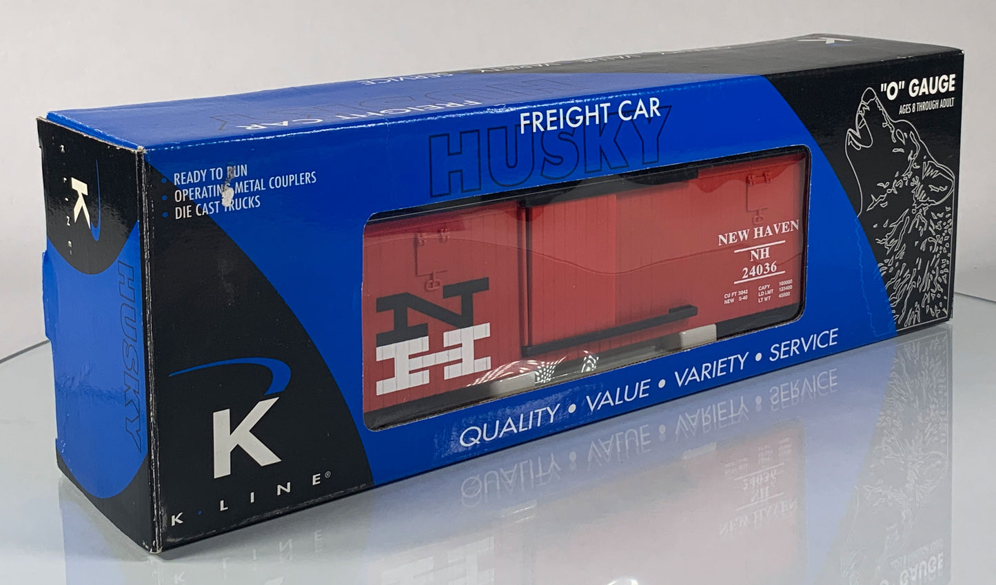 K-LINE • O GAUGE • 2005 New Haven Boxcar (Husky) K646-1791 • NEW OLD STOCK