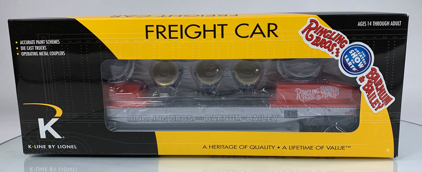 K-LINE • O GAUGE • 2008 Ringling Bros Barnum Bailey Searchlight Car 6-22244 • NEW OLD STOCK