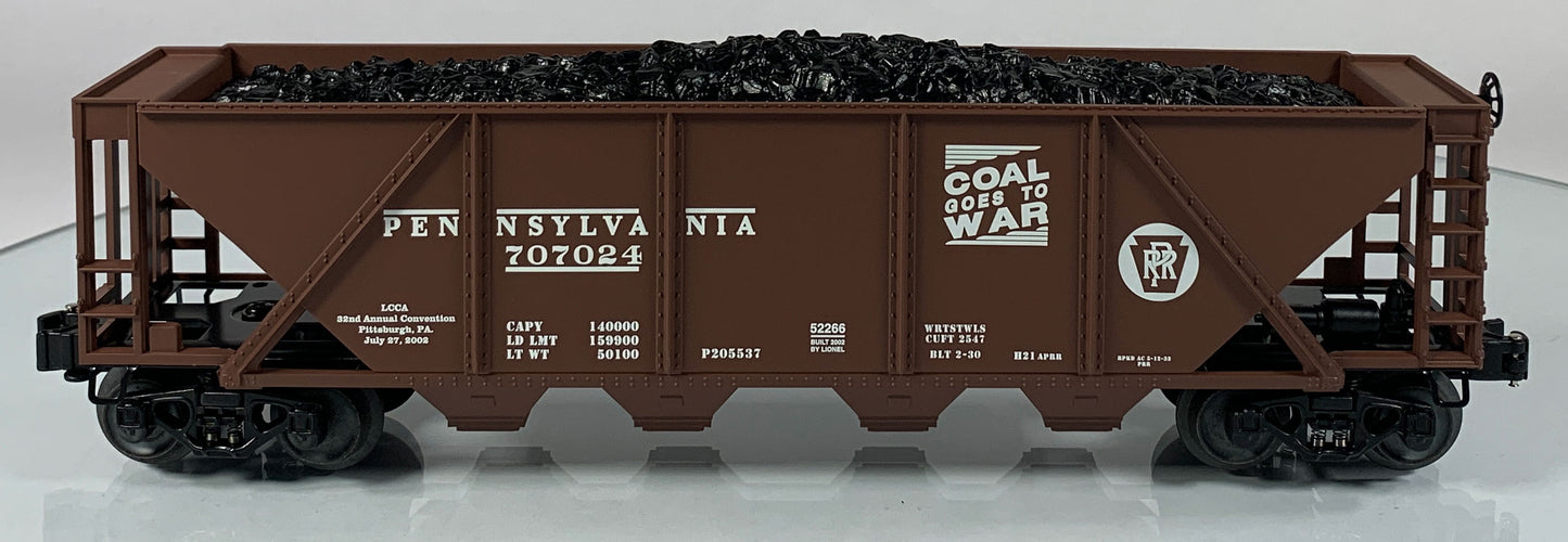 LIONEL • O GAUGE • 2002 LCCA Pennsylvania Four Bay Hopper Car 6-52266 • NEW OLD STOCK
